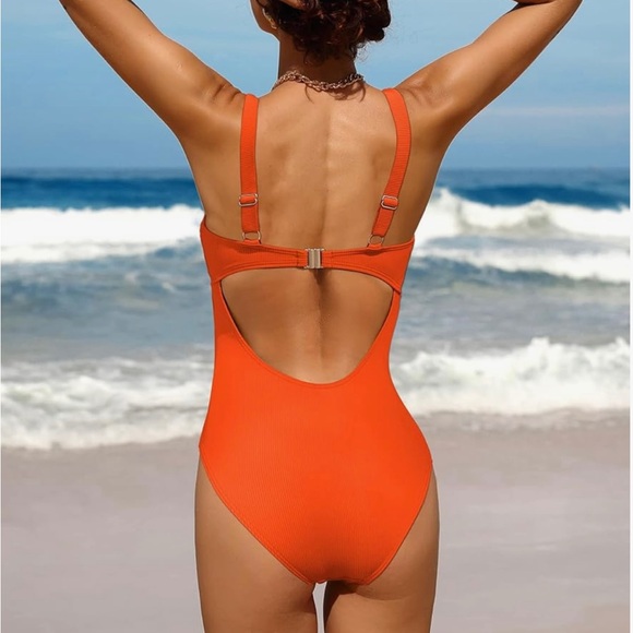 Tangerine Cutout one-piece Swimsuit - Picture 2 of 16